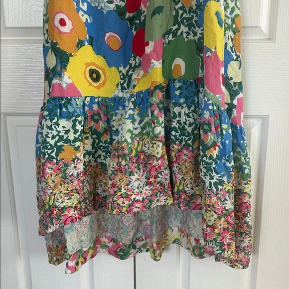 Anthropologie Sarah Campbell Floral One Shoulder Ruffle Hem Maxi Dress **Sz S**🌸 - Picture 4 of 7